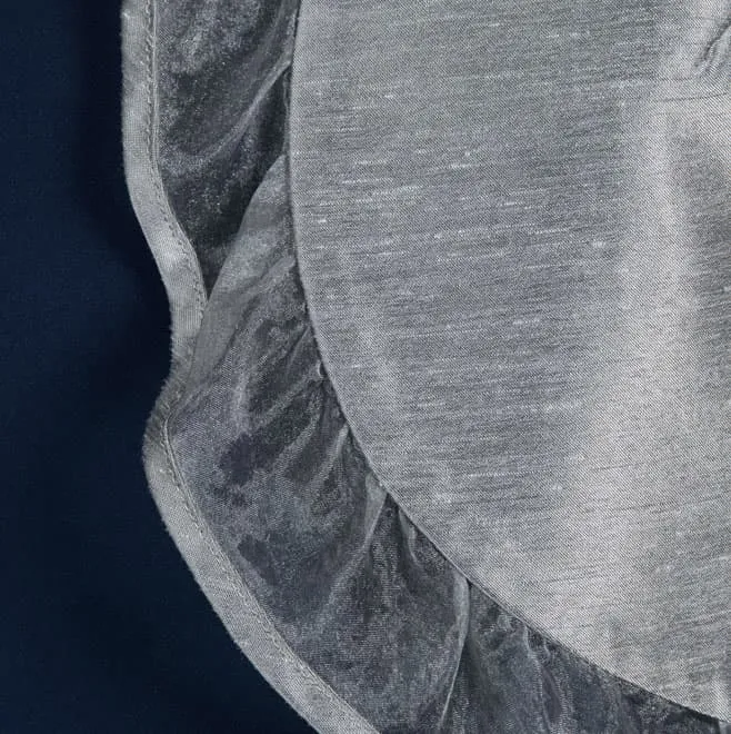 シルバーシャンタンの七分袖ボレロ