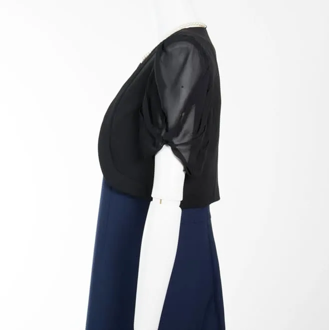 ブラックのジャケット風シンプルボレロ