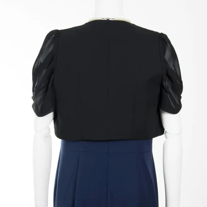 ブラックのジャケット風シンプルボレロ