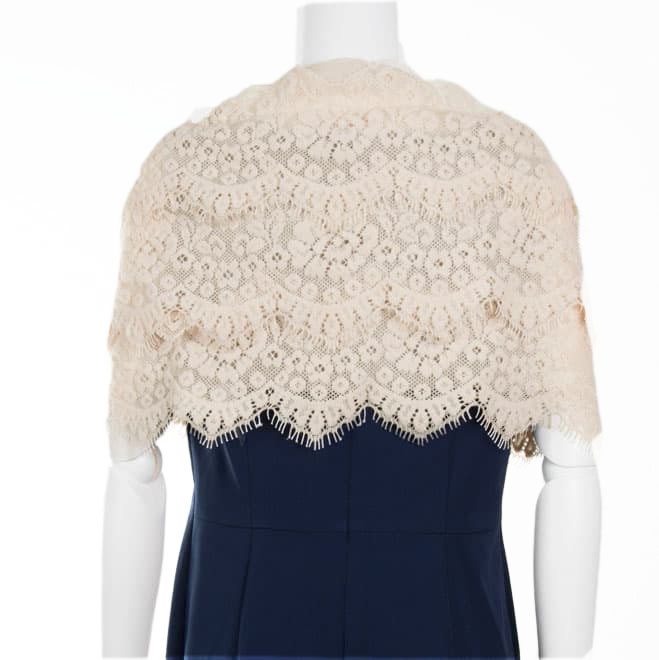 ピンクベージュのもこもこレースストール