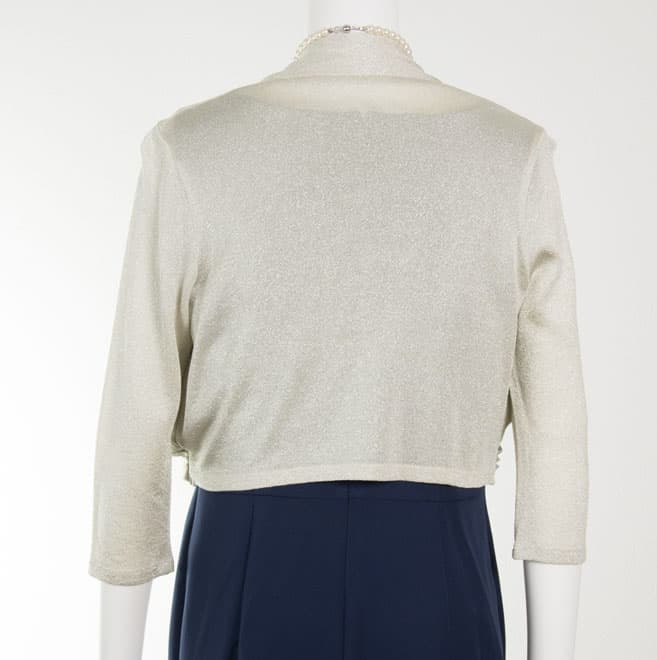 ゴールドのラメ入り7分袖ボレロ