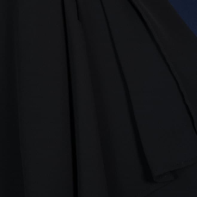 ブラックのシンプル五分袖ボレロ