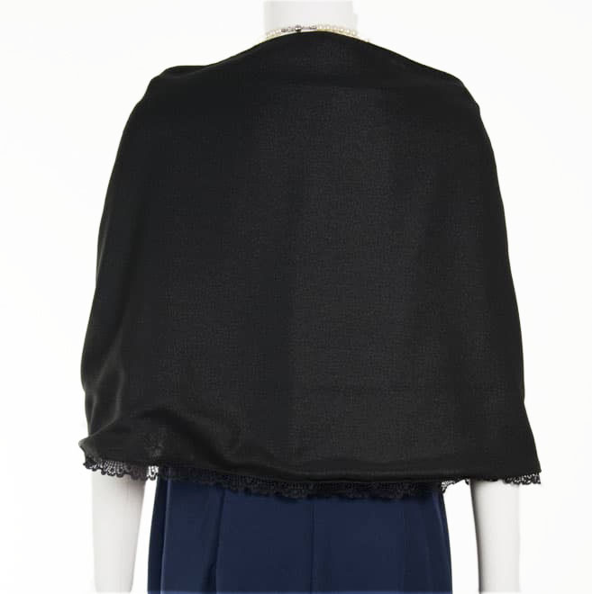 ブラックのシフォンストール