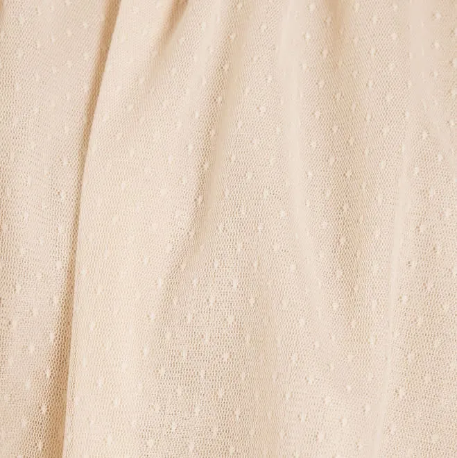 ベージュの胸元ビジューボレロ(ホック付)