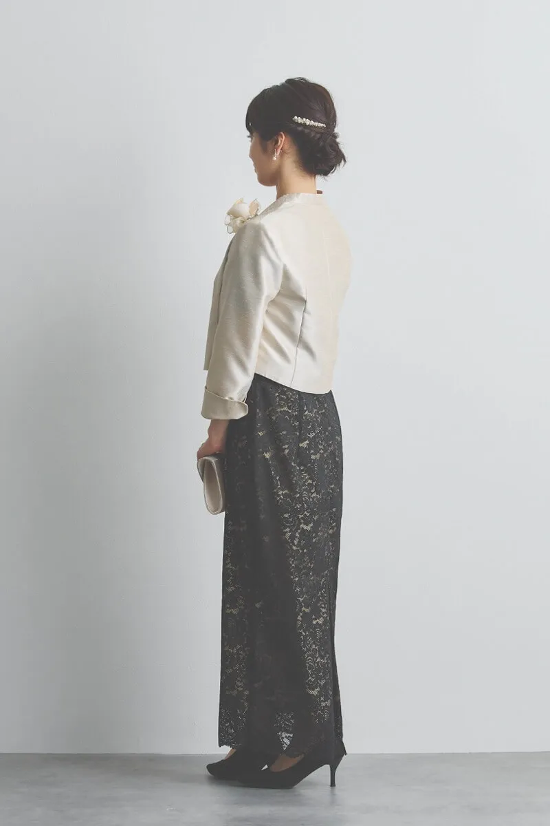 ブラックのシフォンスリーブIラインドレス [ 店頭販売価格 39,600円 ]