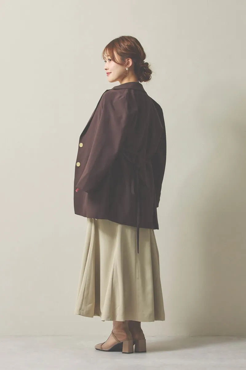 ライトベージュのケープレイヤードベアドレス