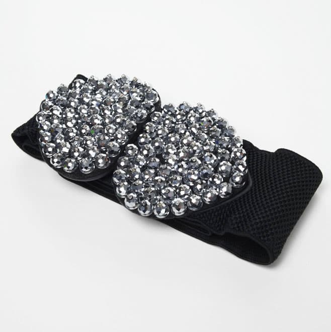 ブラックのシルバーモチーフベルト