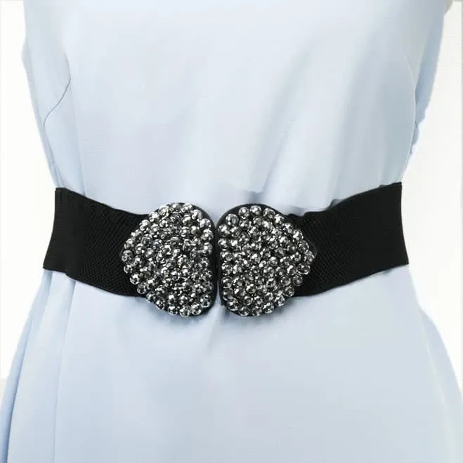 ブラックのシルバーモチーフベルト