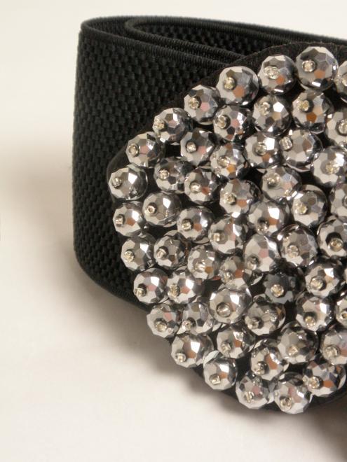 ブラックのシルバーモチーフベルト