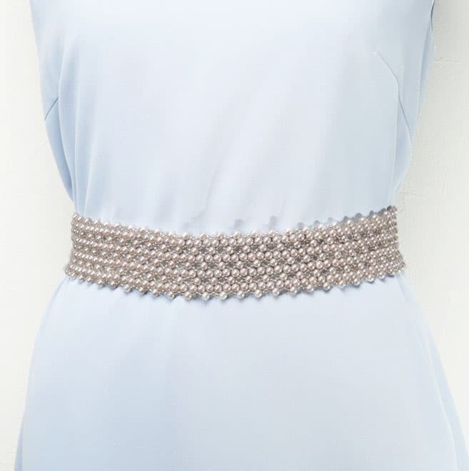 ピンクグレーパールのベルト