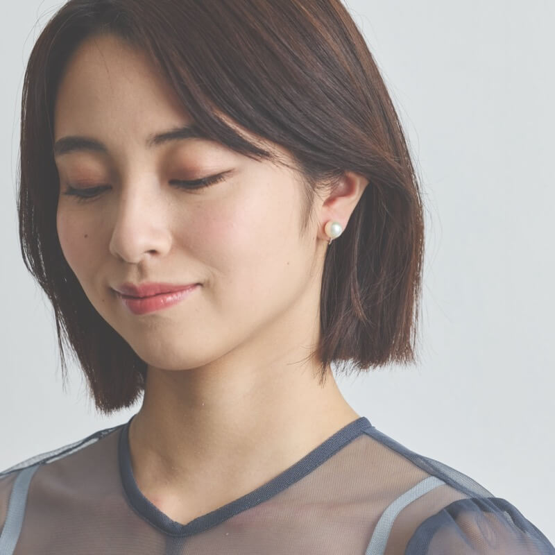 1粒パールイヤリング(10mm)