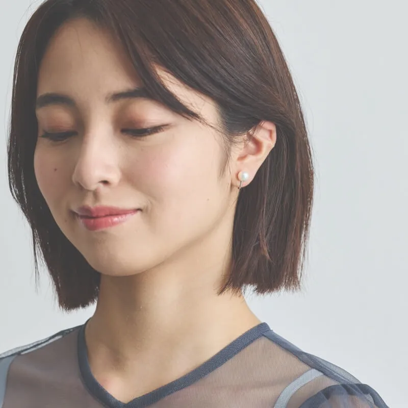 1粒パールイヤリング(8mm)