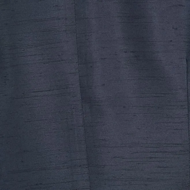 ネイビーのシャンタン長袖ボレロ