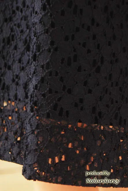 ネイビーの総レースAラインドレス