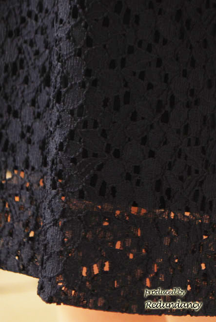 ネイビーの総レースAラインドレス