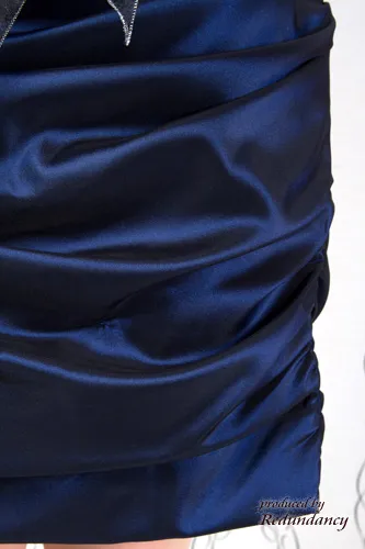 ネイビーのコサージュ付きタイトドレスコーディネートセット