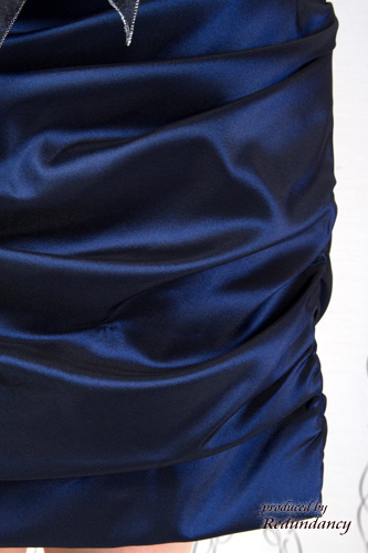 ネイビーのコサージュ付きタイトドレスコーディネートセット