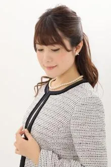 白のツイードジャケット(ネイビー×ピンク)