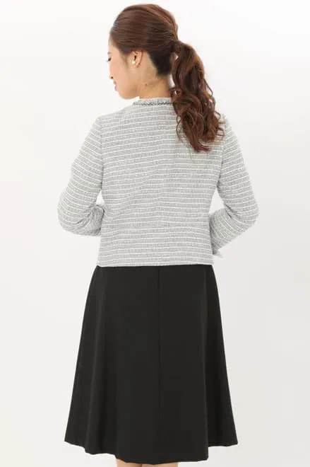 ブラックのフリンジ付きセレモニースーツセット