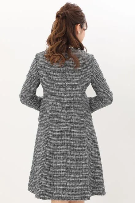 ネイビーのフリンジ付きセレモニースーツセット