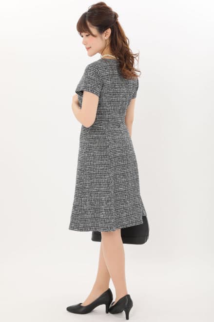 ネイビーのフリンジ付きセレモニースーツセット