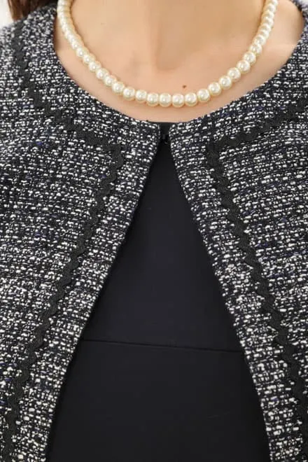 ネイビーの授乳口付きAラインセレモニースーツセット