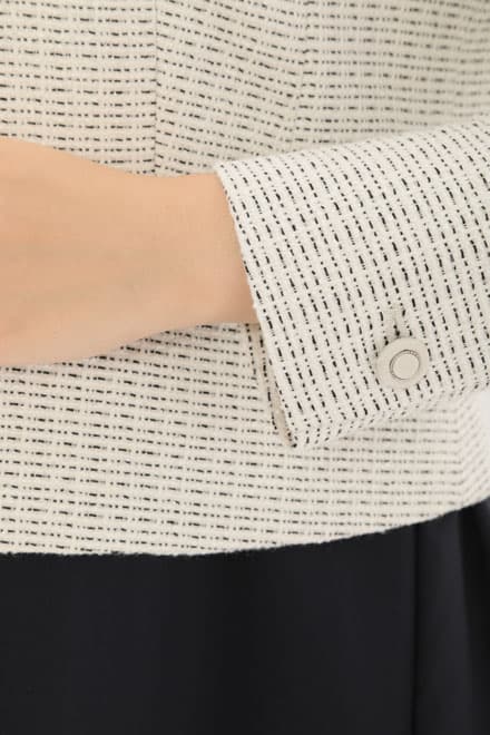 ネイビー×ホワイトの授乳口付きAラインセレモニースーツセット