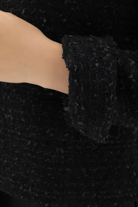 ネイビーのツイードリボン×ラメセレモニースーツセット