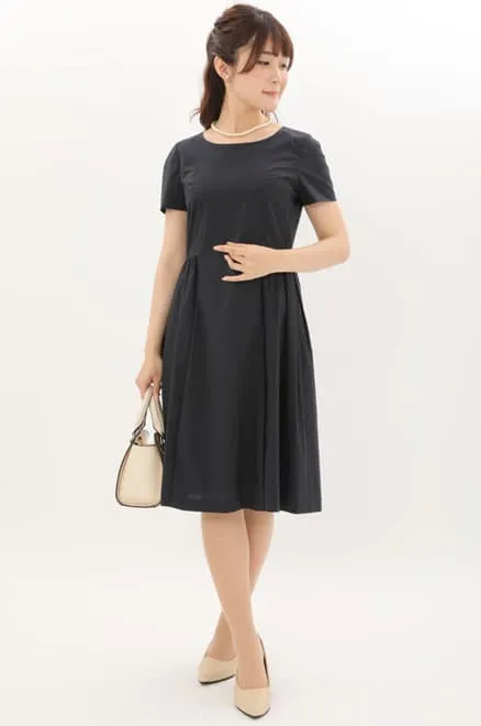 ネイビーのツイードリボン×ラメセレモニースーツセット