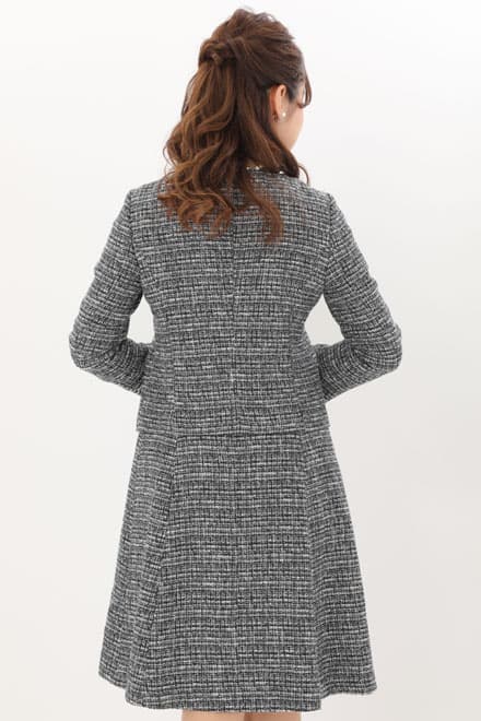 ネイビーのフリンジ付きセレモニースーツセット