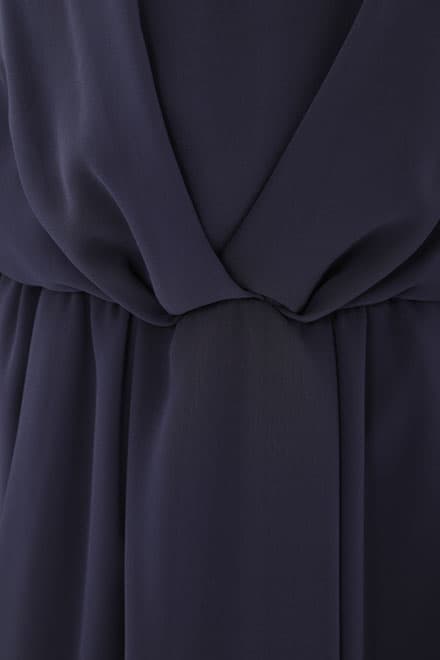 ネイビーの七分袖ワンピースセレモニーセット