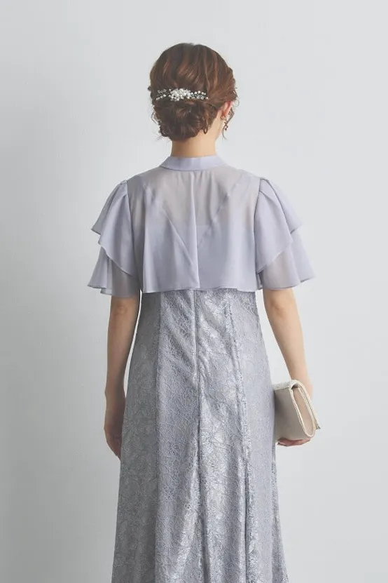 コットンパールフラワーのヘッドドレス(シルバー)