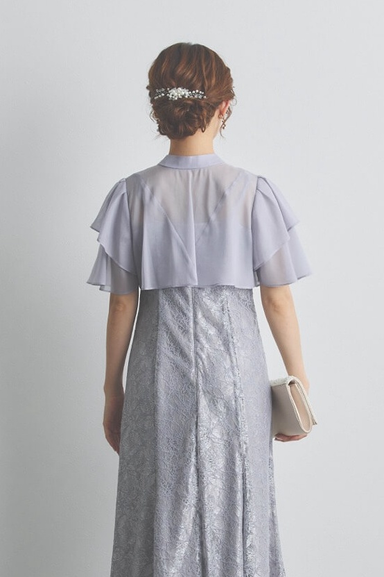 コットンパールフラワーのヘッドドレス(シルバー)