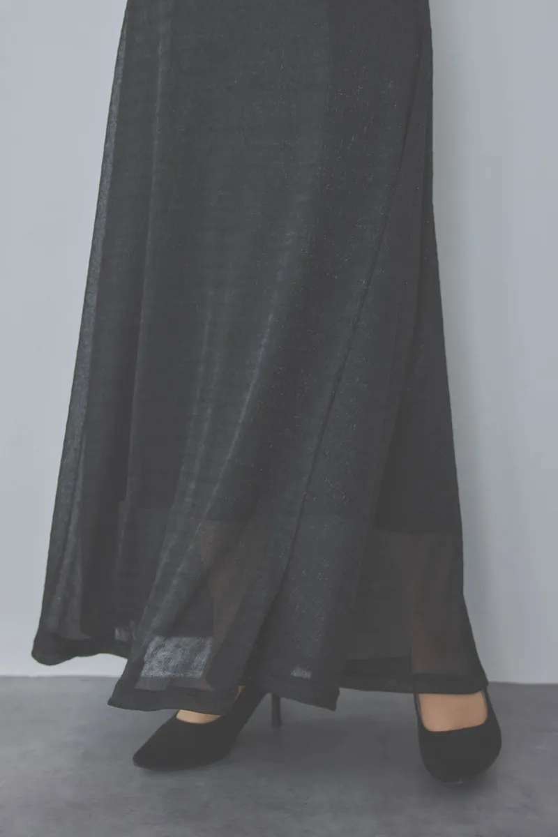 ブラックのティアードフリルボレロドレス