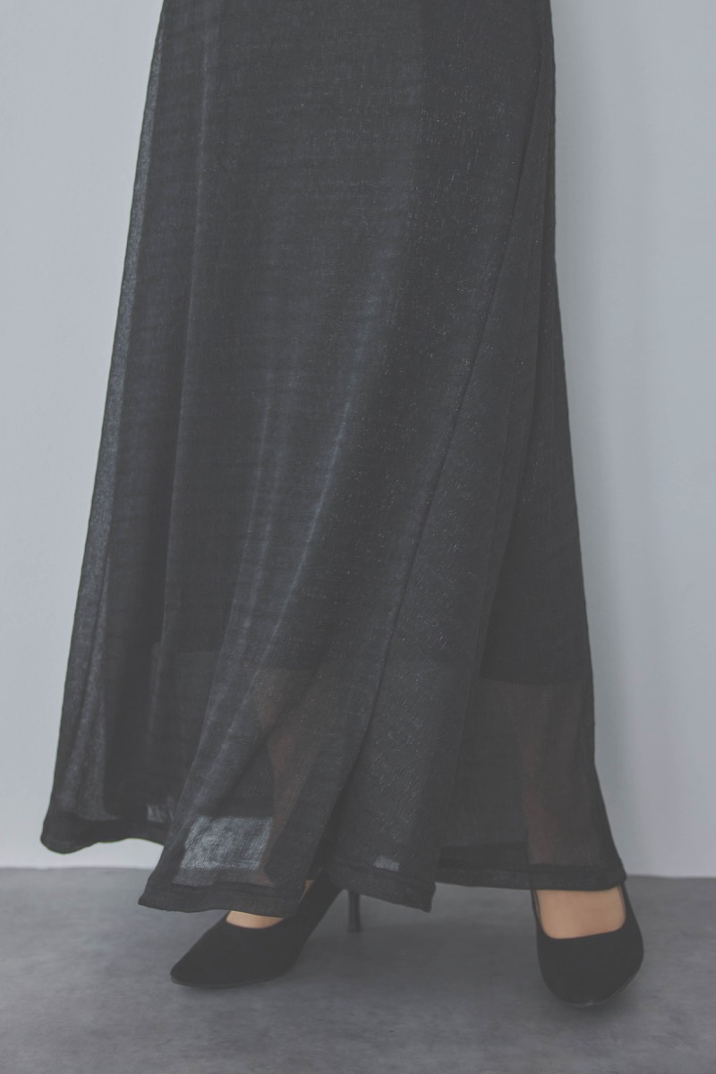 ブラックのティアードフリルボレロドレス