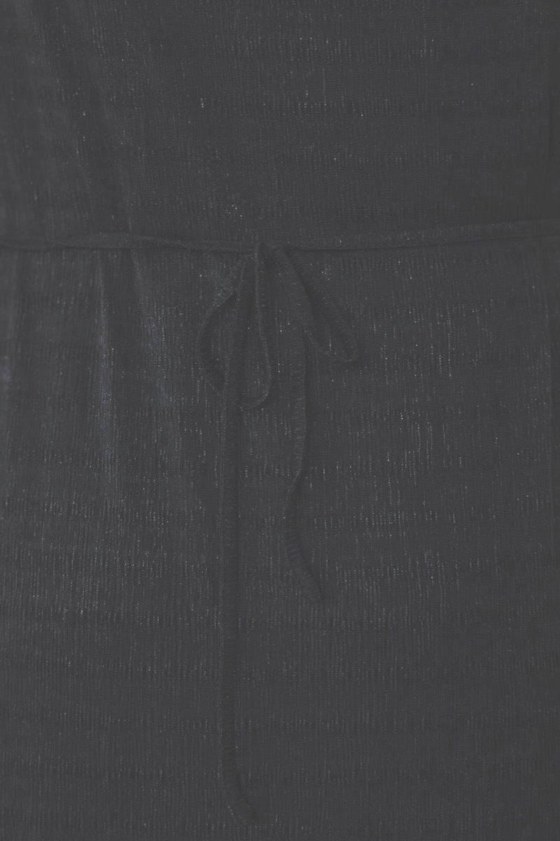 ブラックのティアードフリルボレロドレス