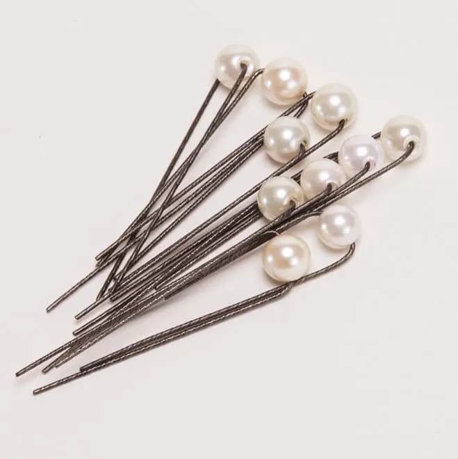 ホワイトミニパールのピン(10本セット)