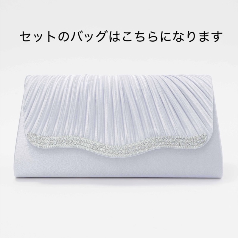 ネイビーのティアードフリルネックリボンドレスコーディネートセット