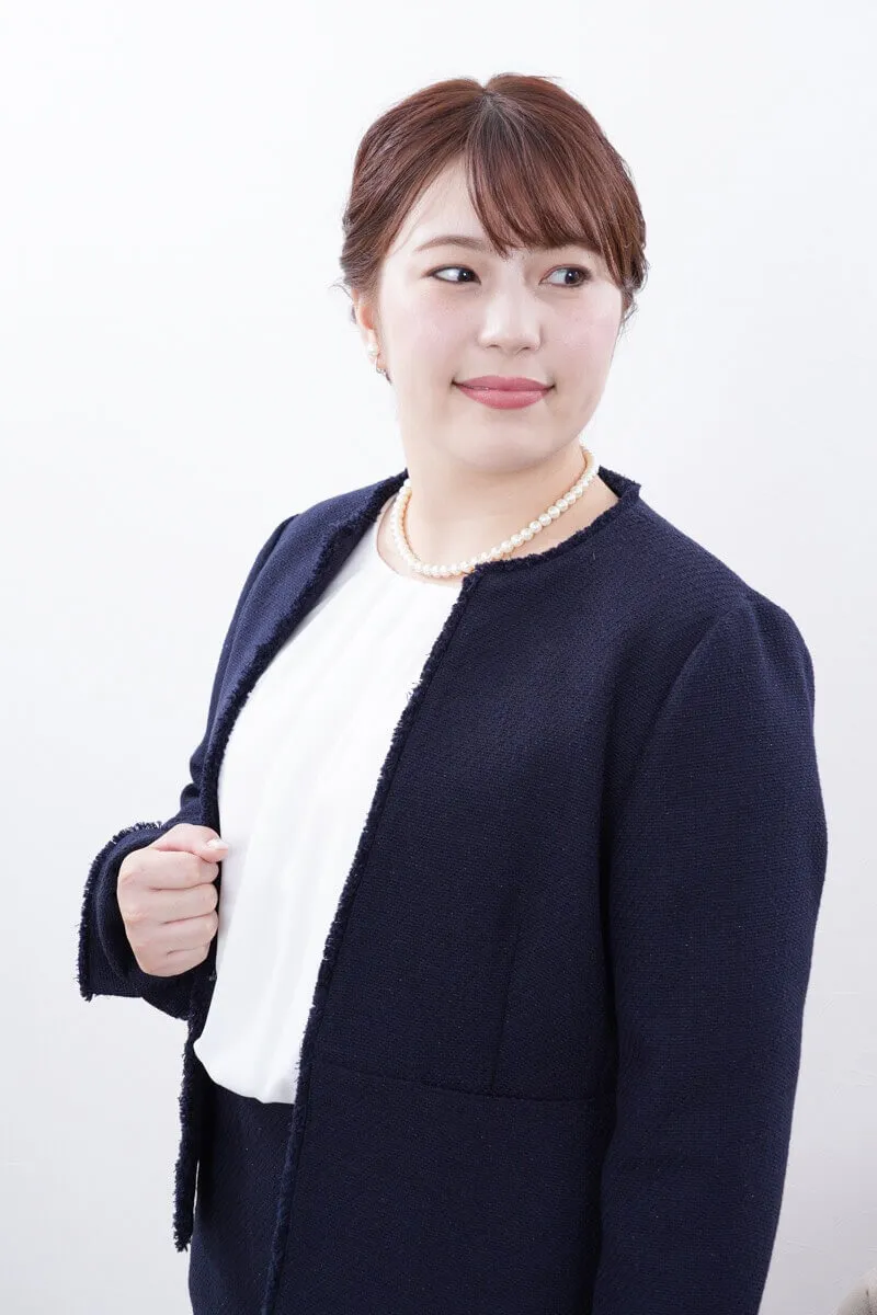 ネイビーのツイード長袖コンビセレモニースーツセット