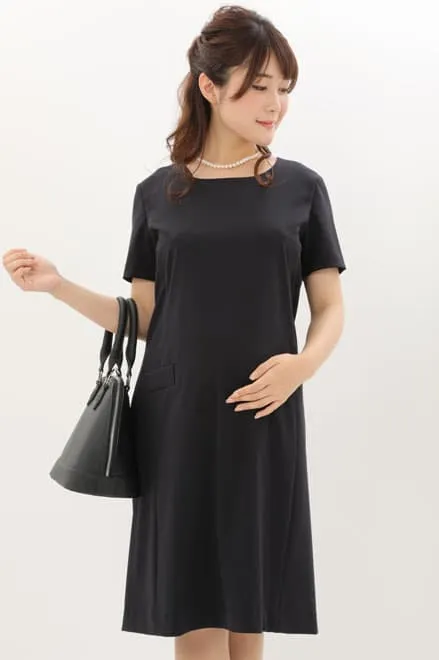 ネイビーの授乳口付きツイードセレモニースーツセット