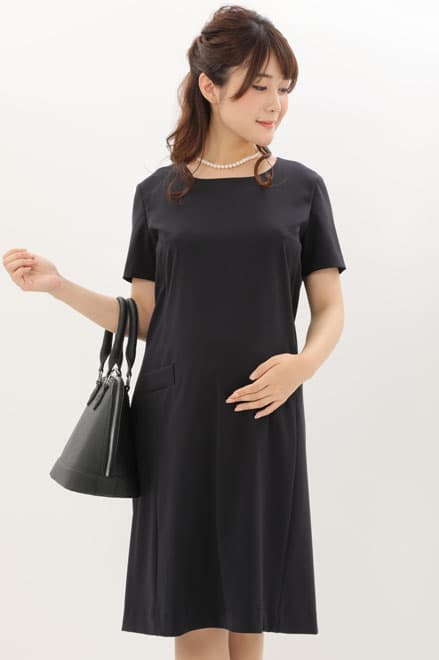 ネイビーの授乳口付きツイードセレモニースーツセット