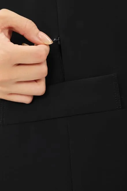 ネイビーの授乳口付きツイードセレモニースーツセット