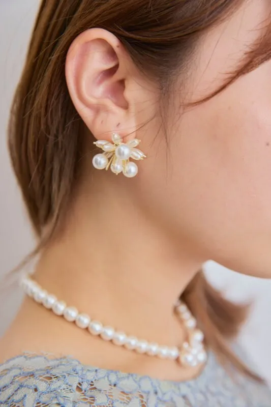 花火パールのイヤリング