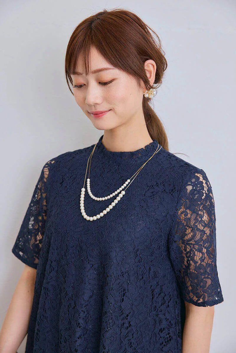 花火パールのイヤリング