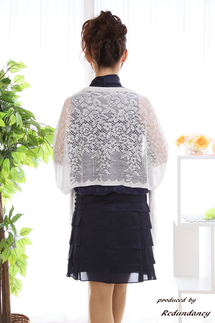 ネイビーのティアードフリルネックリボンドレスコーディネートセット