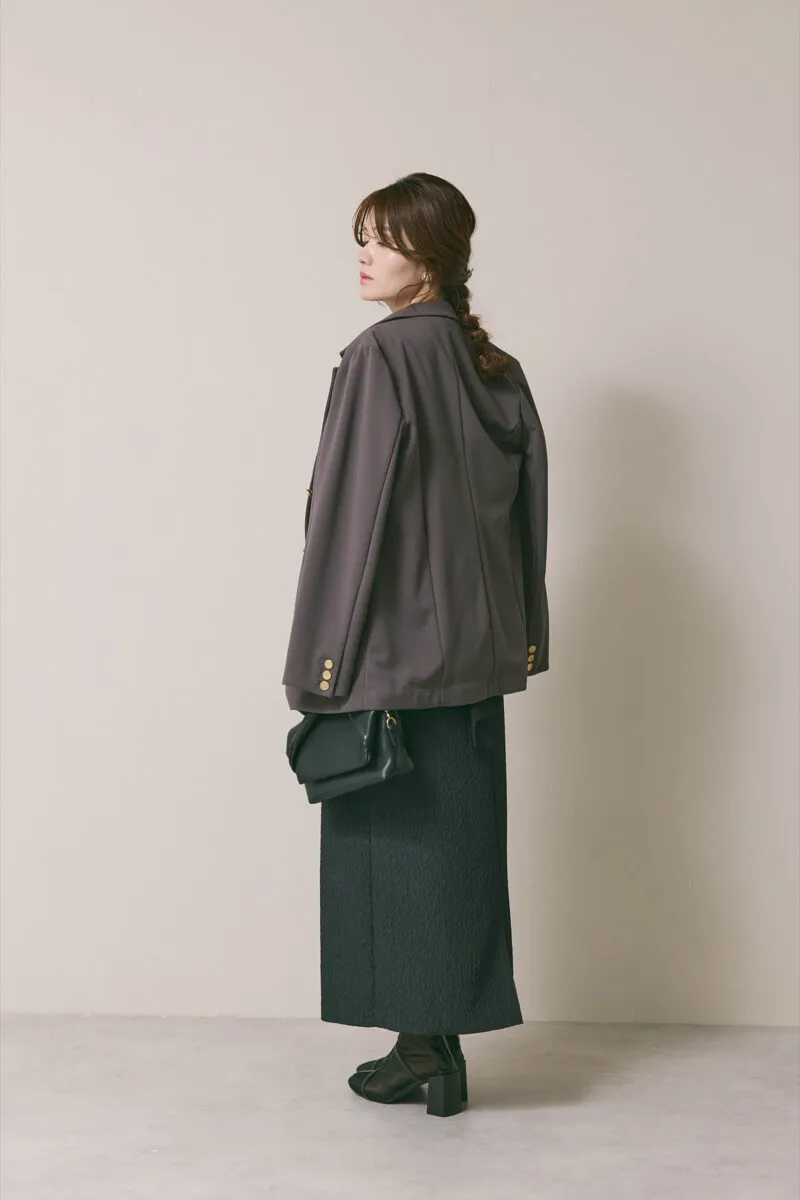 ブラックのデザインボレロセットドレス