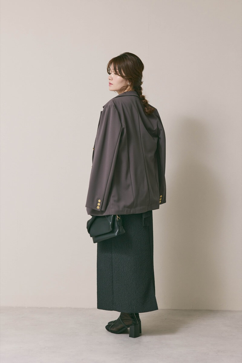 ブラックのデザインボレロセットドレス