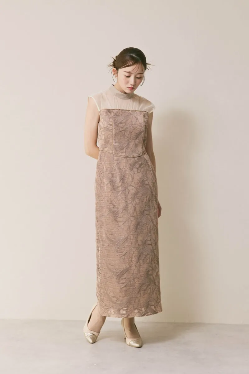 モカのメッシュエンブロイダリードレス /LAGUNAMOON