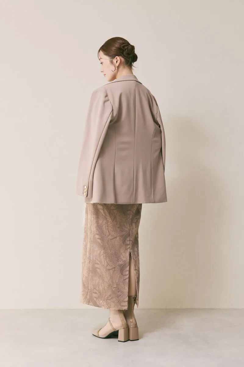 モカのメッシュエンブロイダリードレス