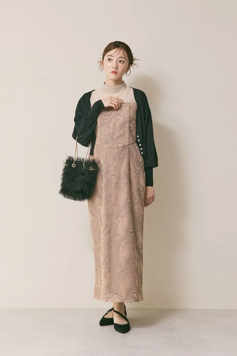 ブラックのシャギーファーバッグ